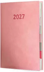 Kalendarz 2027 A4 Agenda Dzienny Pudrowy Róż