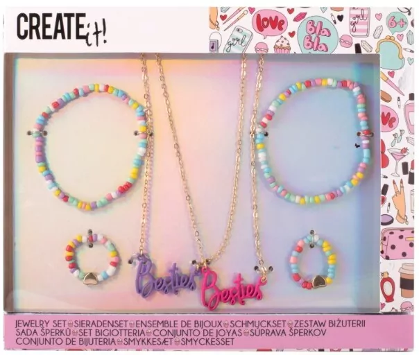 Create It!. Zestaw biżuterii. Tęczowe koraliki, mix - tantis.pl