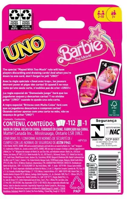 Karty UNO Barbie The Movie - tantis.pl