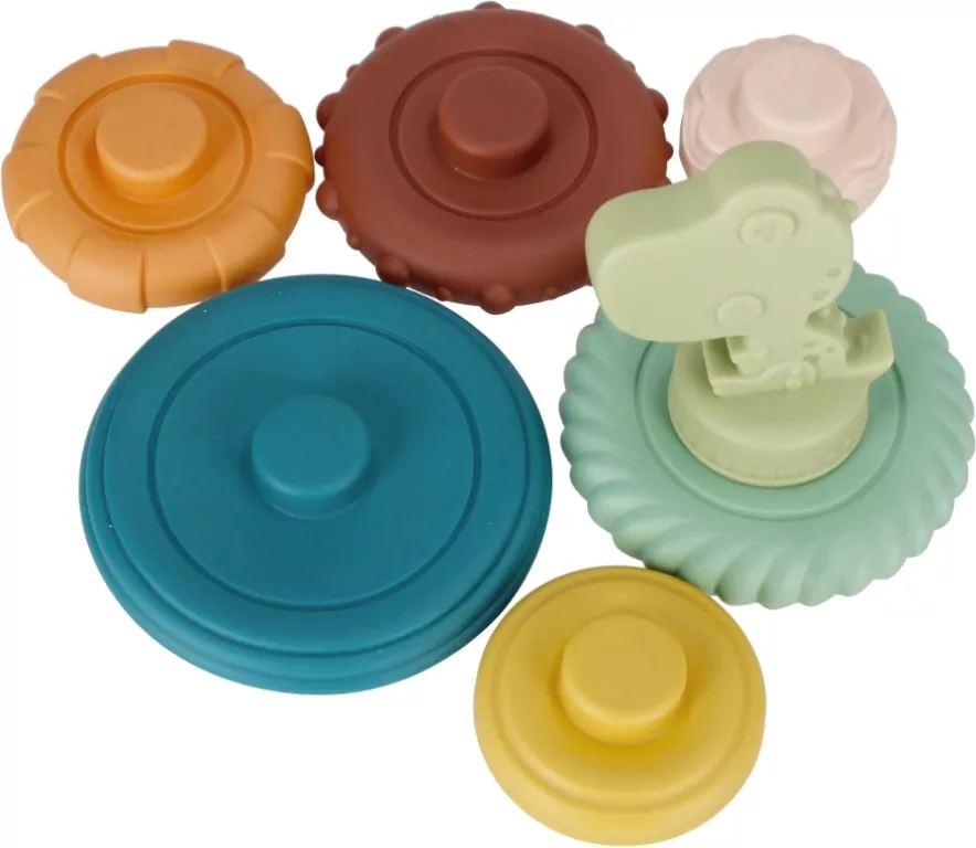 Piramidka edukacyjna pastel mix BAM BAM - tantis.pl