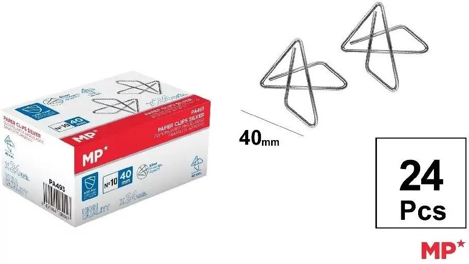 Spinacze do papieru krzyżowe 40mm Motyl 24szt - tantis.pl