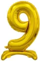 Balon foliowy B&C Cyfra stojąca 9 złota 74cm - tantis.pl