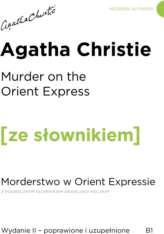 Morderstwo w Orient Expressie. Murder on the Orient Express. Z podręcznym słownikiem angielsko-polskim - tantis.pl