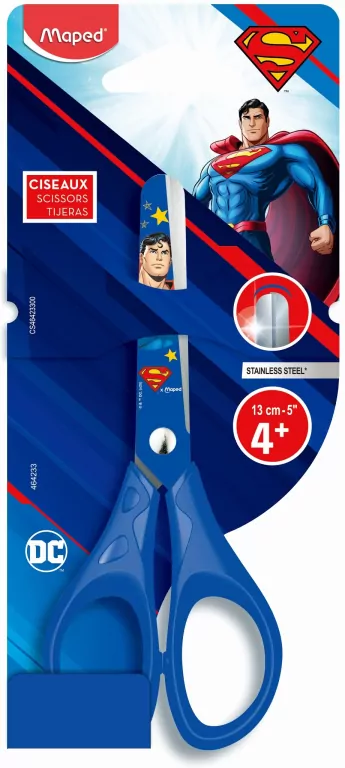 Nożyczki szkolne Superman 13cm MAPED - tantis.pl