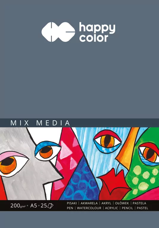 Blok Mix Media ART A5/25K 200g Happy Color - tantis.pl