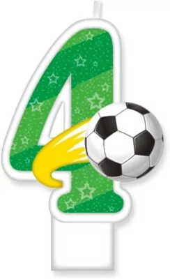 Świeczka urodzinowa Piłka 8cm Cyfra 4 SF-159-4