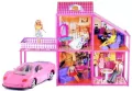 Willa dla lalek z różowym autem - tantis.pl