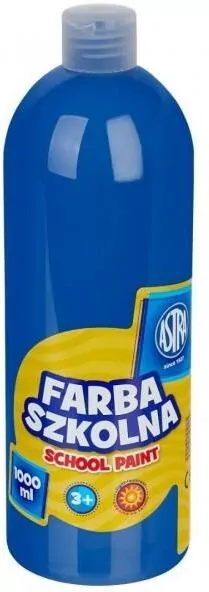 Farba szkolna niebieska ciemna 1000ml ASTRA - tantis.pl