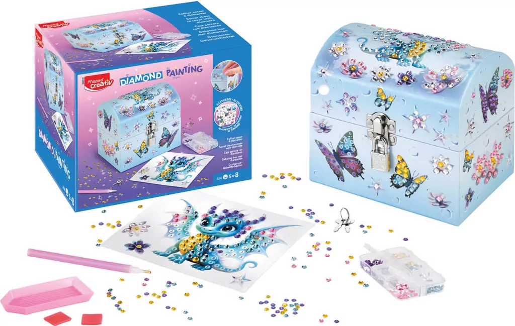 Creativ Diamentowe Mozaiki sekretny kuferek MAPED - tantis.pl