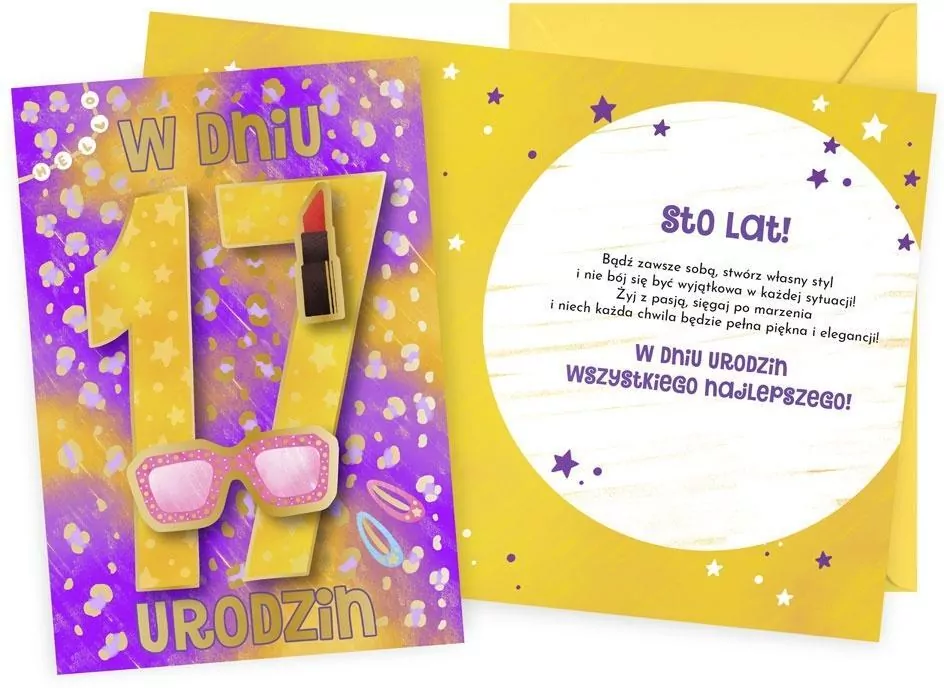 Karnet Urodziny 17 - tantis.pl
