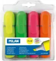 Zakreślacz fluo płaski 4 kolory MILAN - tantis.pl