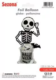 Balon Halloween Szkielet 120x58cm - tantis.pl