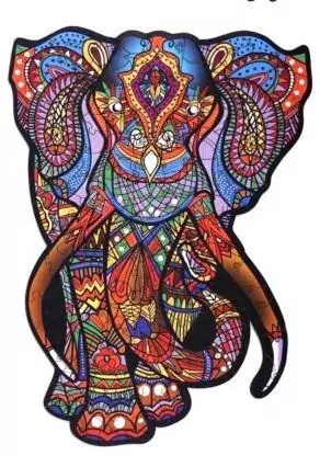 Puzzle drewniane eko 68. Słoń indyjski - tantis.pl