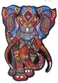 Puzzle drewniane eko 68. Słoń indyjski - tantis.pl