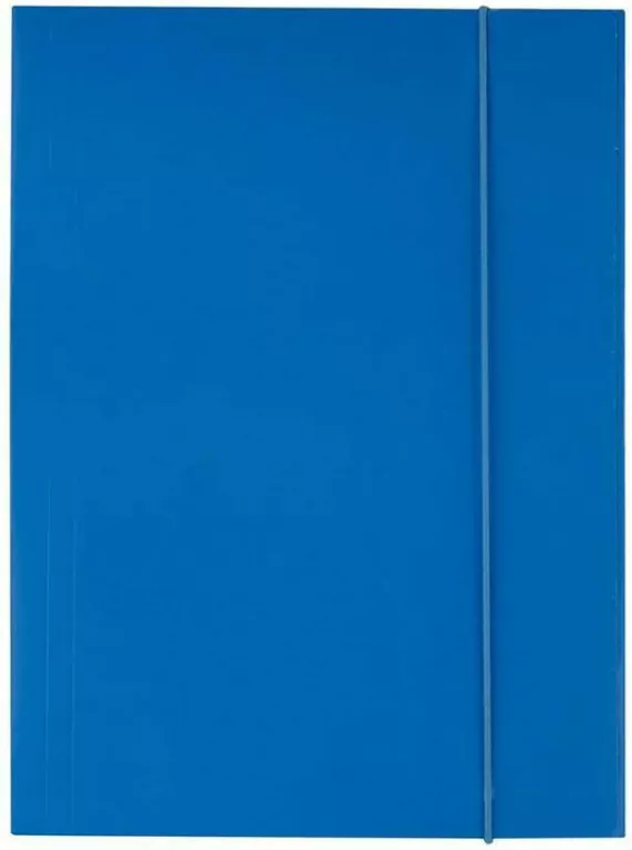 Teczka A4. Niebieska. Kartonowa, z gumką - tantis.pl