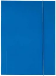 Teczka A4. Niebieska. Kartonowa, z gumką