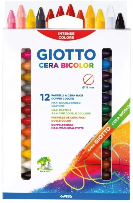 Kredki woskowe Cera dwustronne 24 kolory GIOTTO - tantis.pl