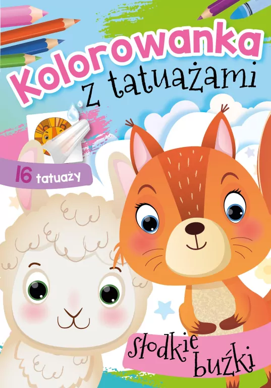 Słodkie buźki. Kolorowanka z tatuażami - tantis.pl