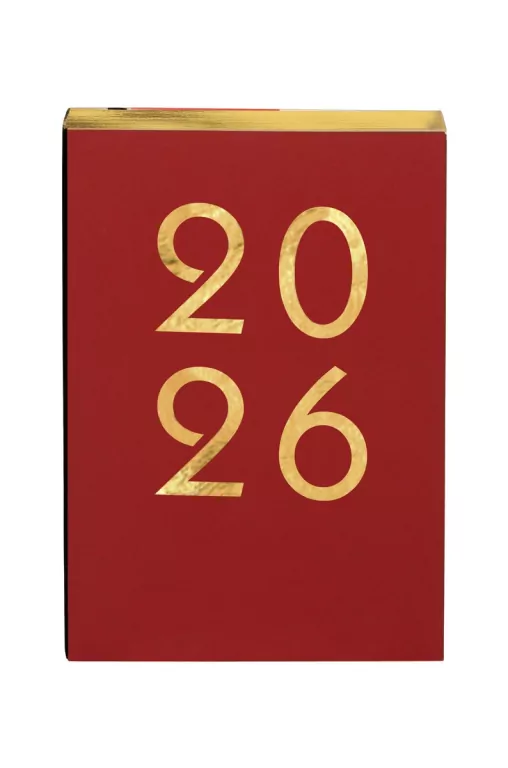 Kalendarz 2026 A5 Art DNS czerwony - tantis.pl