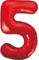 Balon foliowy 85cm. Cyfra 5. Czerwona - tantis.pl