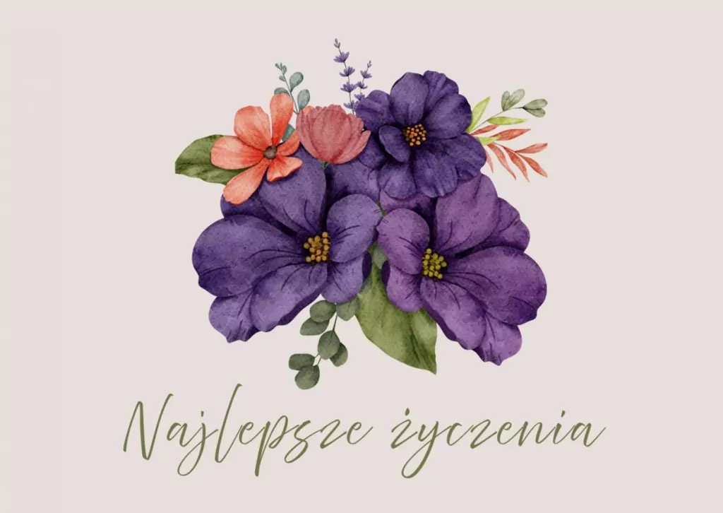 Karnet - Najlepsze życzenia - fioletowa - tantis.pl