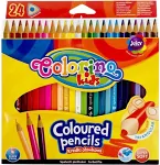 Patio. Kredki ołówkowe trójkątne, 24 kolory