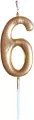 Świeczka urodzinowa "6" złota - tantis.pl