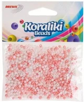 Koraliki akrylowe do nawlekania białe różowe 35mm - tantis.pl
