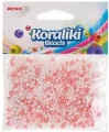 Koraliki akrylowe do nawlekania białe różowe 35mm - tantis.pl