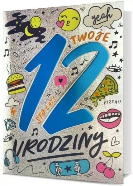 Karnet B6 Urodziny 12 - tantis.pl