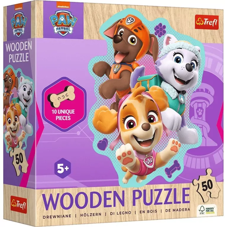 Puzzle 50 konturowe Wesoła gromadka piesków TREFL - tantis.pl