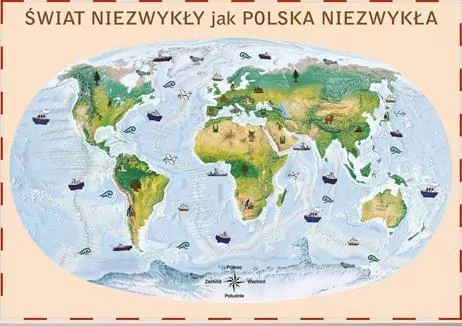 Świat. Mapa ścienna Polska Niezwykła Junior - tantis.pl
