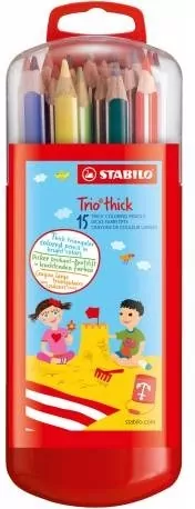 Kredki Trio grube 15 kolorów STABILO - tantis.pl