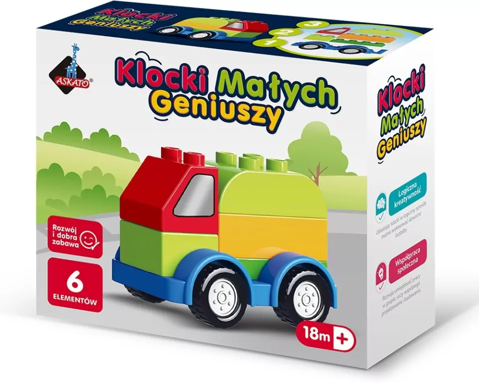 Klocki małych geniuszy Autko 6el - tantis.pl