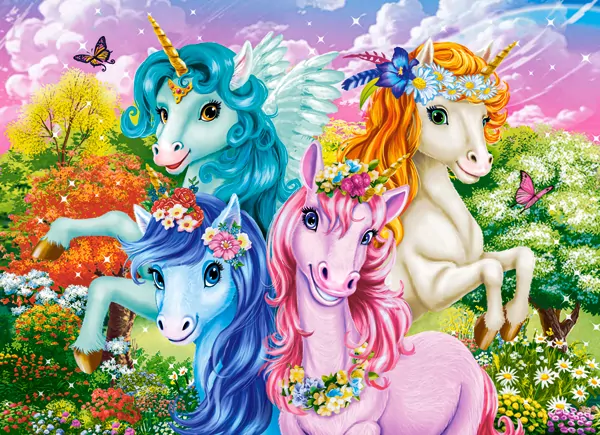 Puzzle 70 Cute Unicorns Selfie CASTOR - tantis.pl
