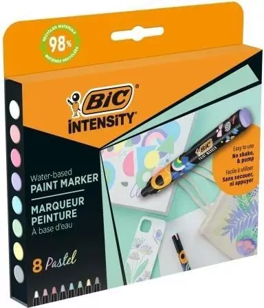 Markery akrylowe Intensity Pastel 12kol BIC - tantis.pl