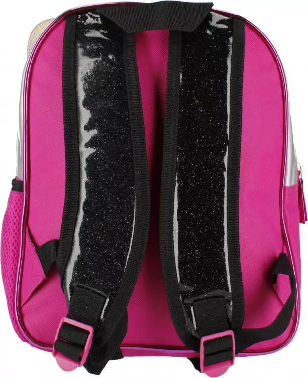 Plecak LOL fuksja 1 zamek 2 kieszenie brokat - tantis.pl