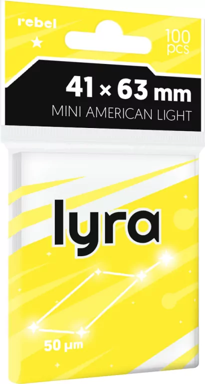 Koszulki na karty Rebel (41x63 mm) Lyra Light, 100 sztuk - tantis.pl