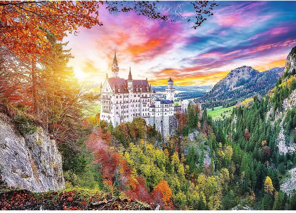 Trefl. Puzzle 500. Widok na zamek Neuschwanstein - tantis.pl