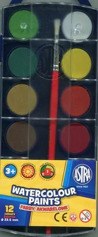 Farby akwarelowe. 12 kolorów - tantis.pl
