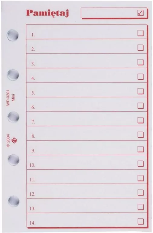 Wkład do organizera M Pamiętaj - tantis.pl