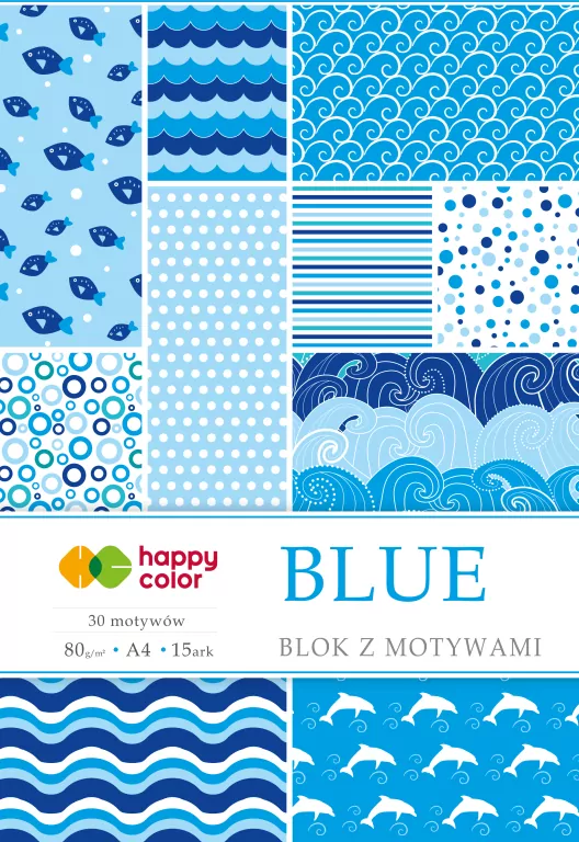 Blok z motywami A4/15ark. Blue - tantis.pl