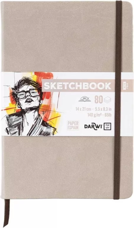 Szkicownik 14x21cm 140g szarobrązowy - tantis.pl