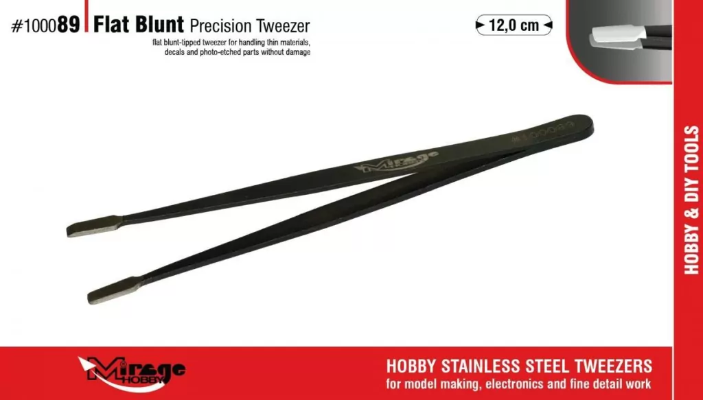 Pęseta płaska z tępymi końcówkami 12cm - tantis.pl