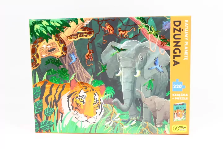 Książka i puzzle Ratujmy planetę Dżungla 220 elementów - tantis.pl