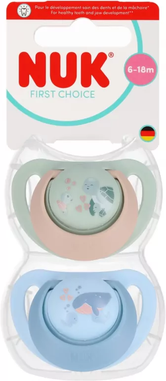 NUK. First Choice. Smoczki. 6-18 miesięcy. Żółw - tantis.pl
