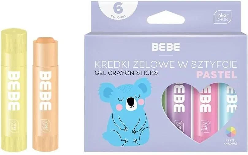 Kredki żelowe w sztyfcie. BB Pastel. 6 kolorów - tantis.pl