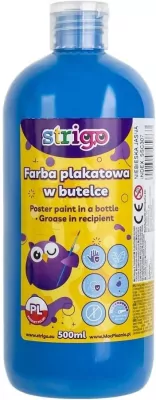 Farba plakatowa w butelce 500ml jasnoniebieska