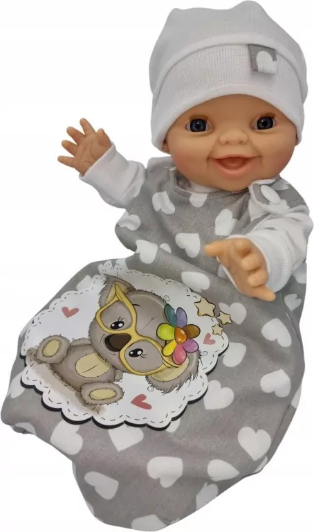 Lalka hiszpańska bobas w śpiworku koala - tantis.pl