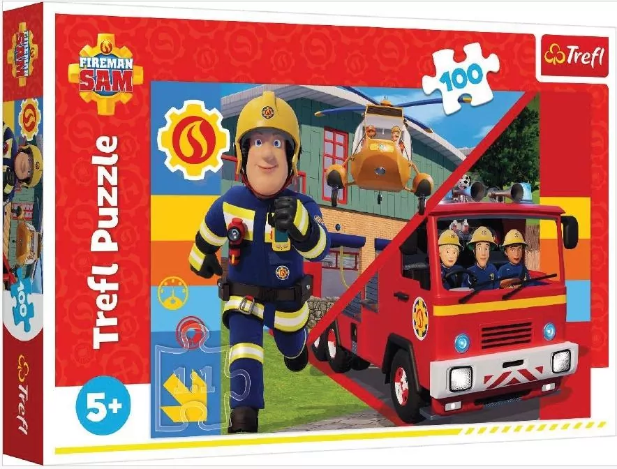 Puzzle 100 Zawsze pomocny Strażak Sam TREFL - tantis.pl